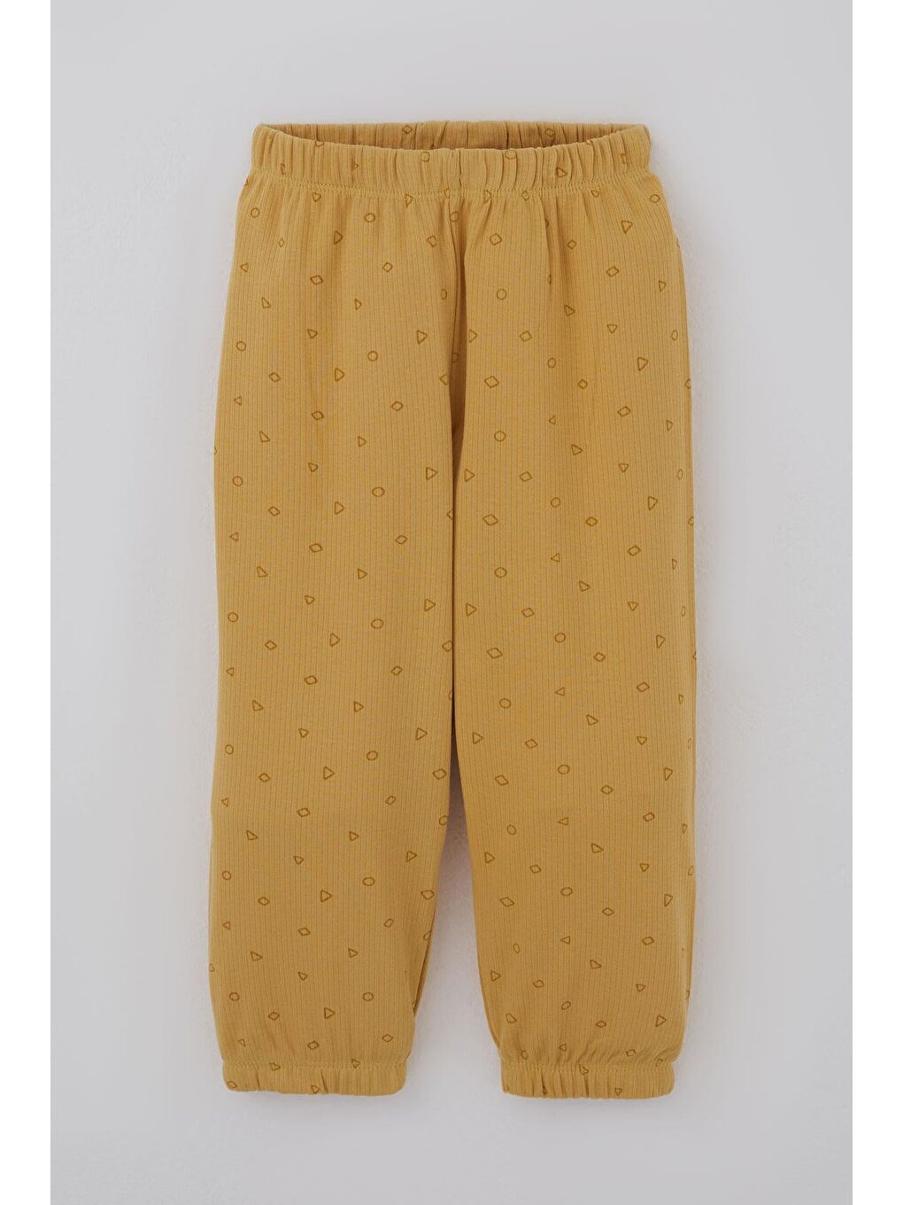 Erkek Bebek Pijama Takımı Minik Geometrik Desenler Hardal Sarı (9 Ay-3 Yaş)-2