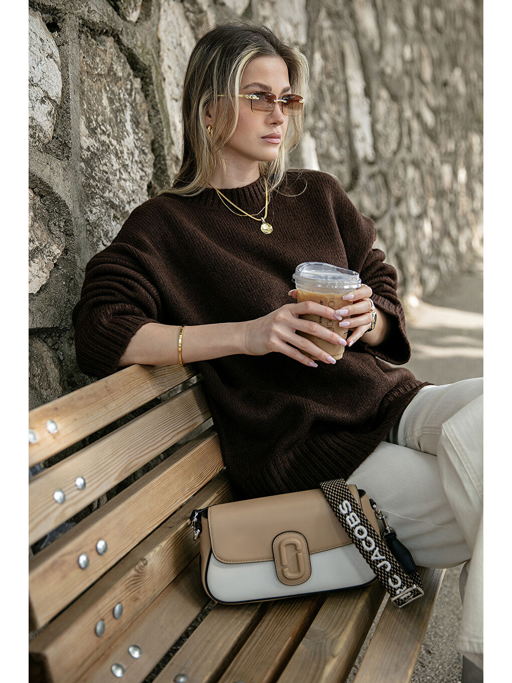 Kahverengi Regular Fit Bisiklet Yaka Basic Triko Kazak 4616213