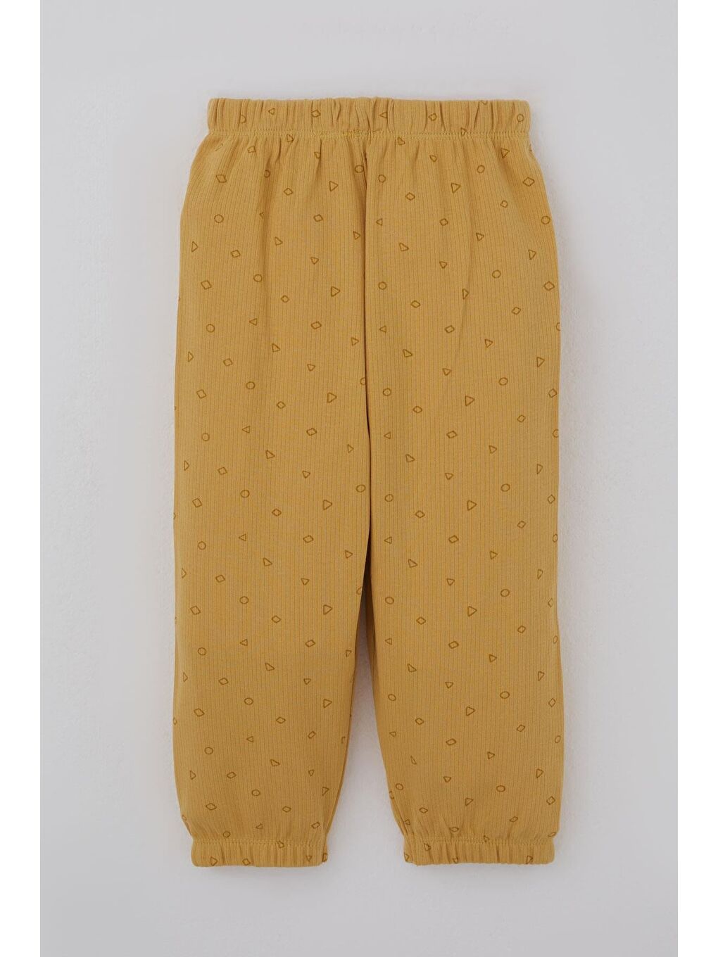 Erkek Bebek Pijama Takımı Minik Geometrik Desenler Hardal Sarı (9 Ay-3 Yaş)-4