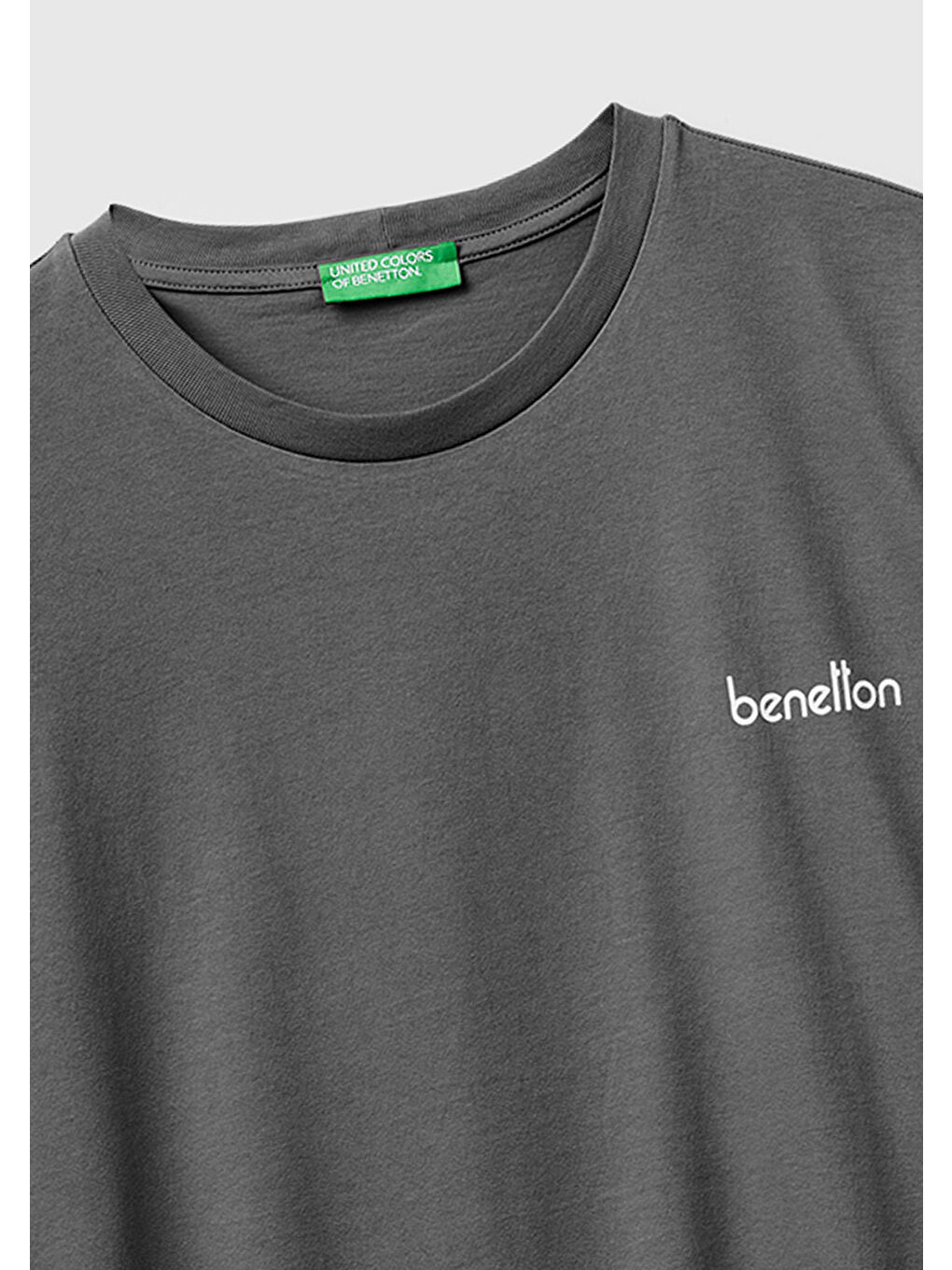 Erkek Antrasit  %100 Pamuk Logo Baskılı Regular Fit Bisiklet Yaka T-Shirt-2