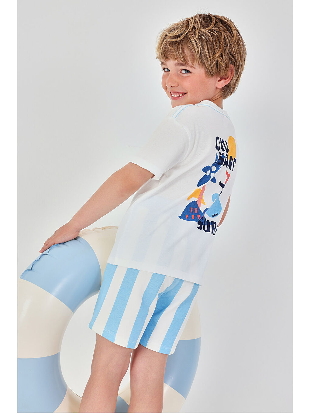 Cool Desenli Tshirt 2-6 Yaş Beyaz-2