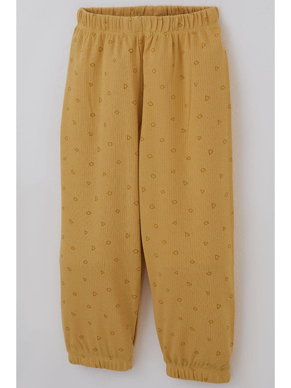 Erkek Bebek Pijama Takımı Minik Geometrik Desenler Hardal Sarı (9 Ay-3 Yaş)-6