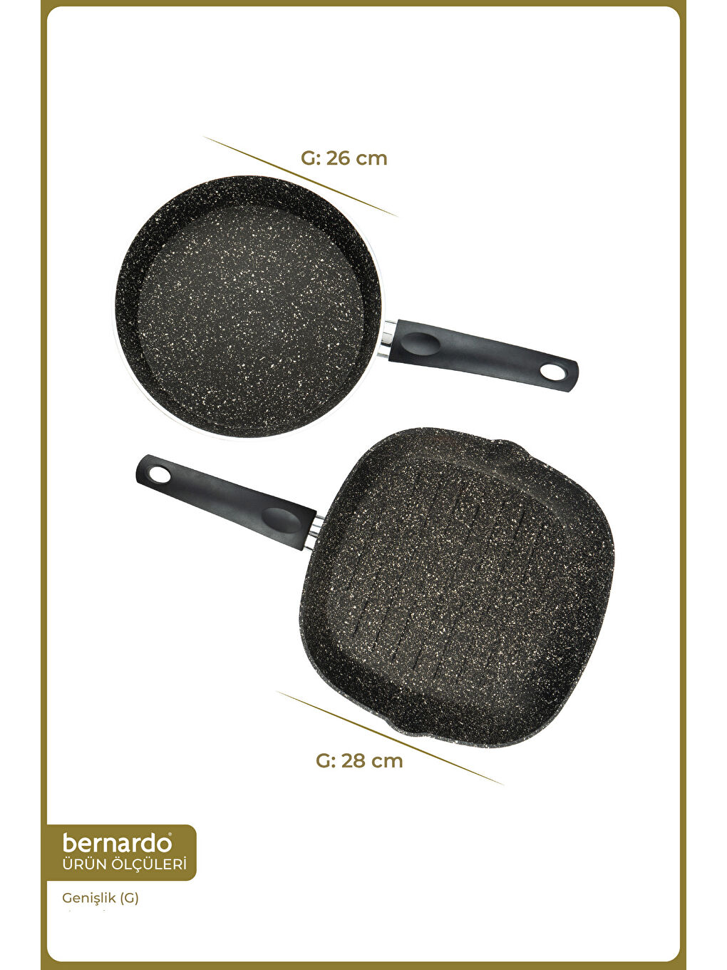 Carolin 2 Parça Grill Tava Seti Siyah-1