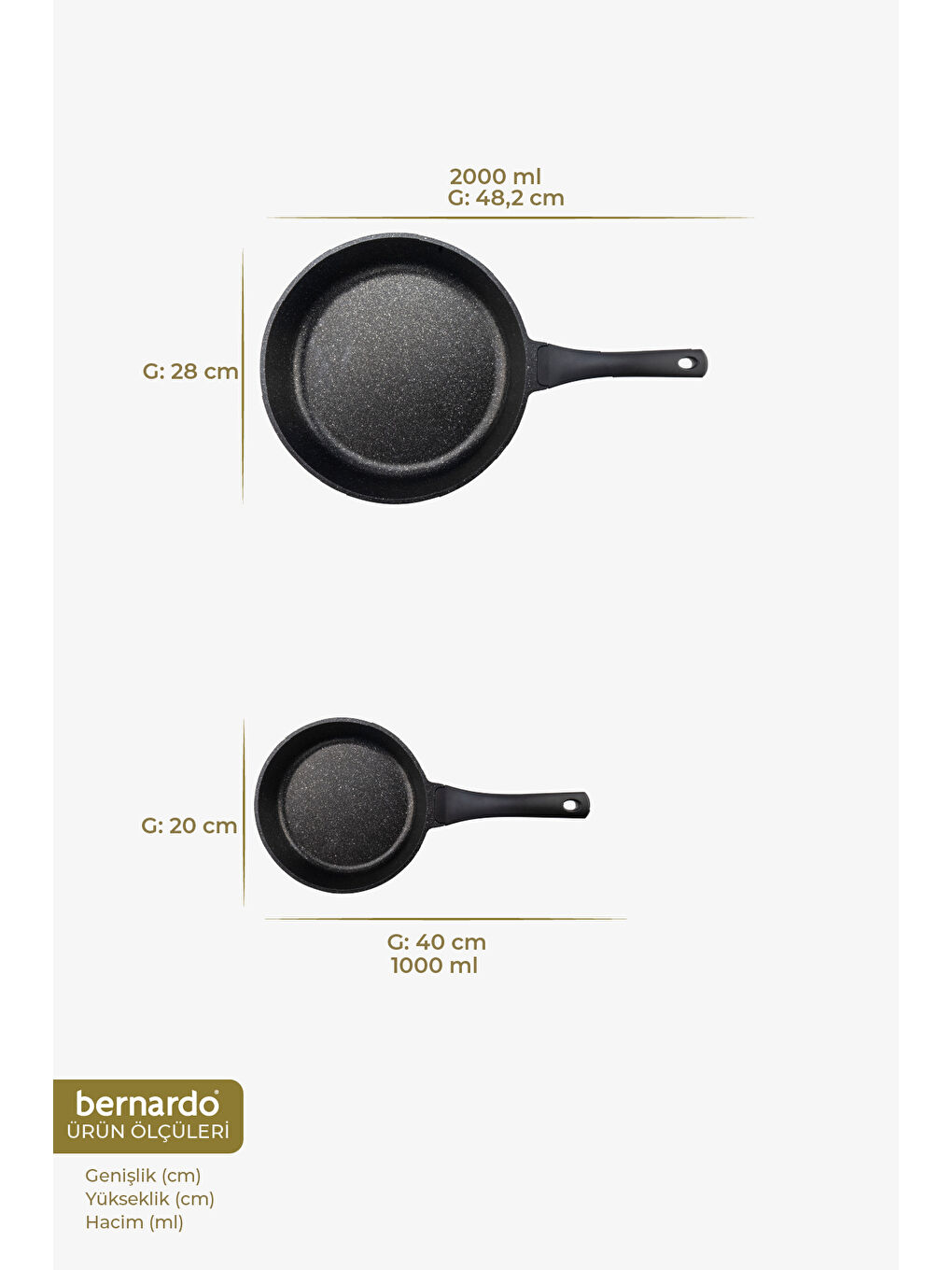 Siyah Olimpos 2'li Tava Seti 20 28cm-1