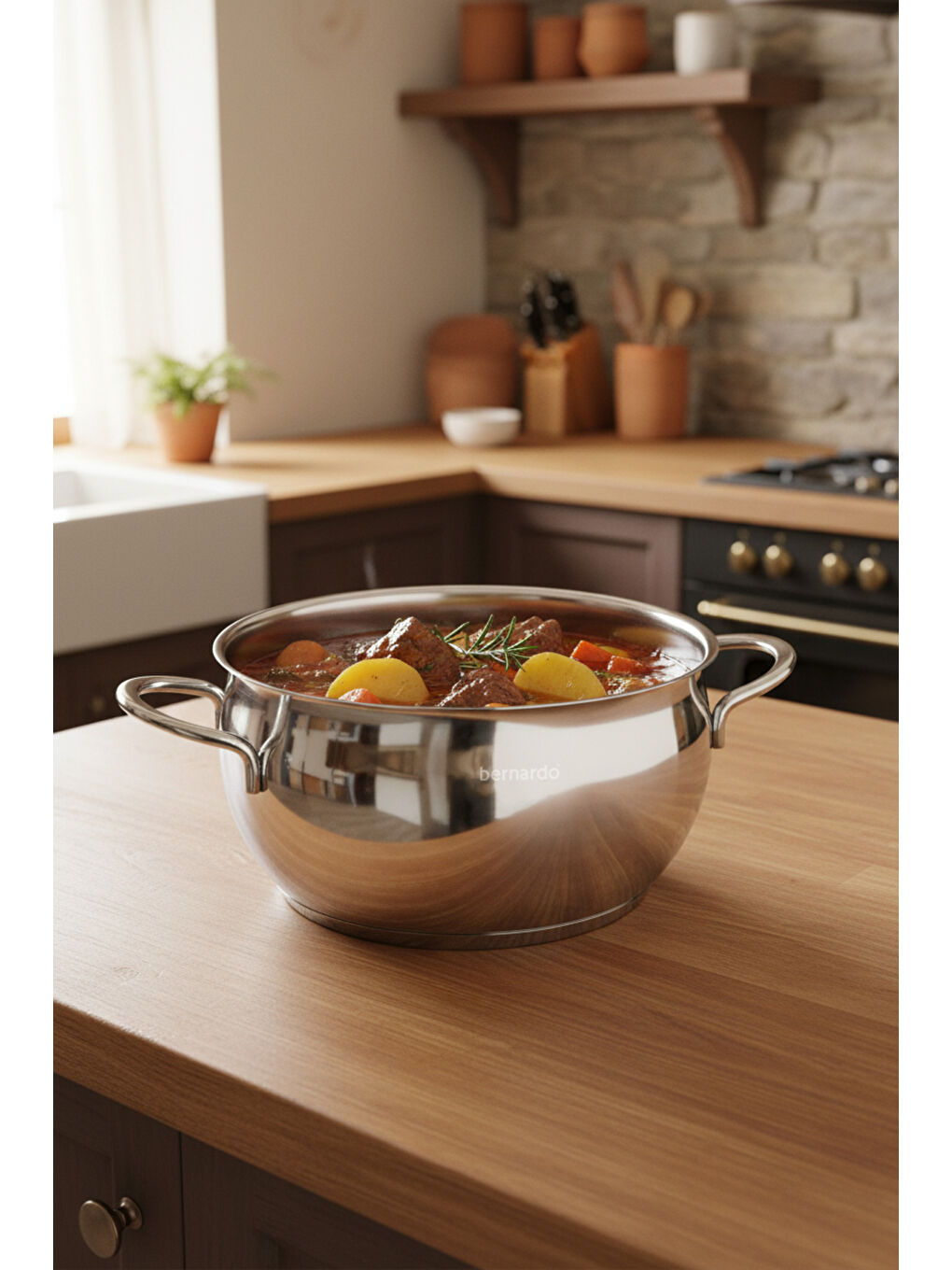 Gri Monde 8 Parça Yarı Küre Çelik Tencere Seti-3