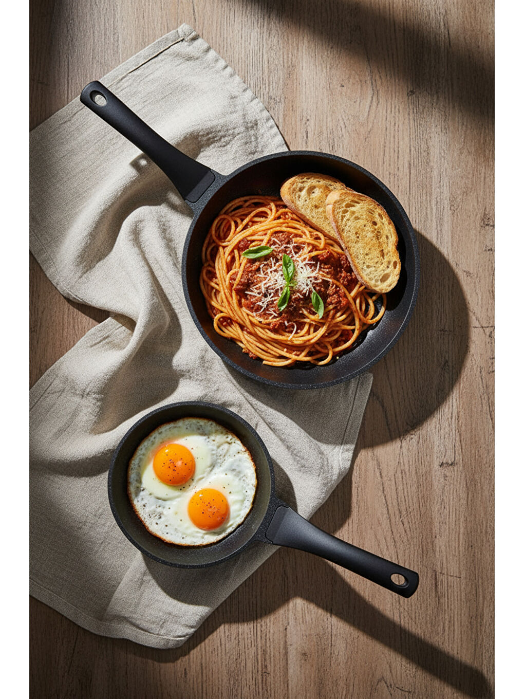 Siyah Olimpos 2'li Tava Seti 20 28cm-2