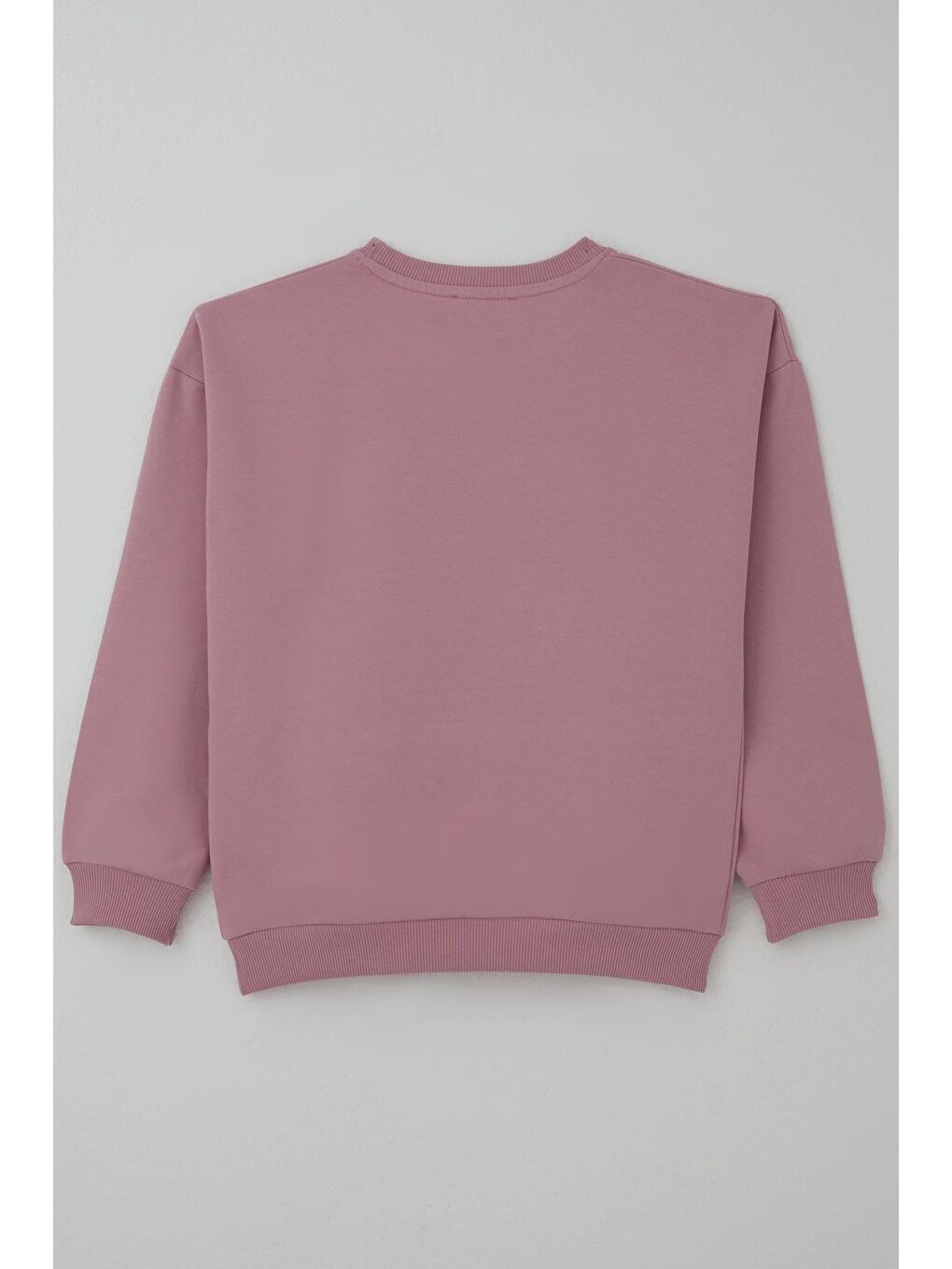 Pembe Kız Çocuk Sweatshirt Kelebek Aplike Nakışlı Gülkurusu (8-12 Yaş)-3