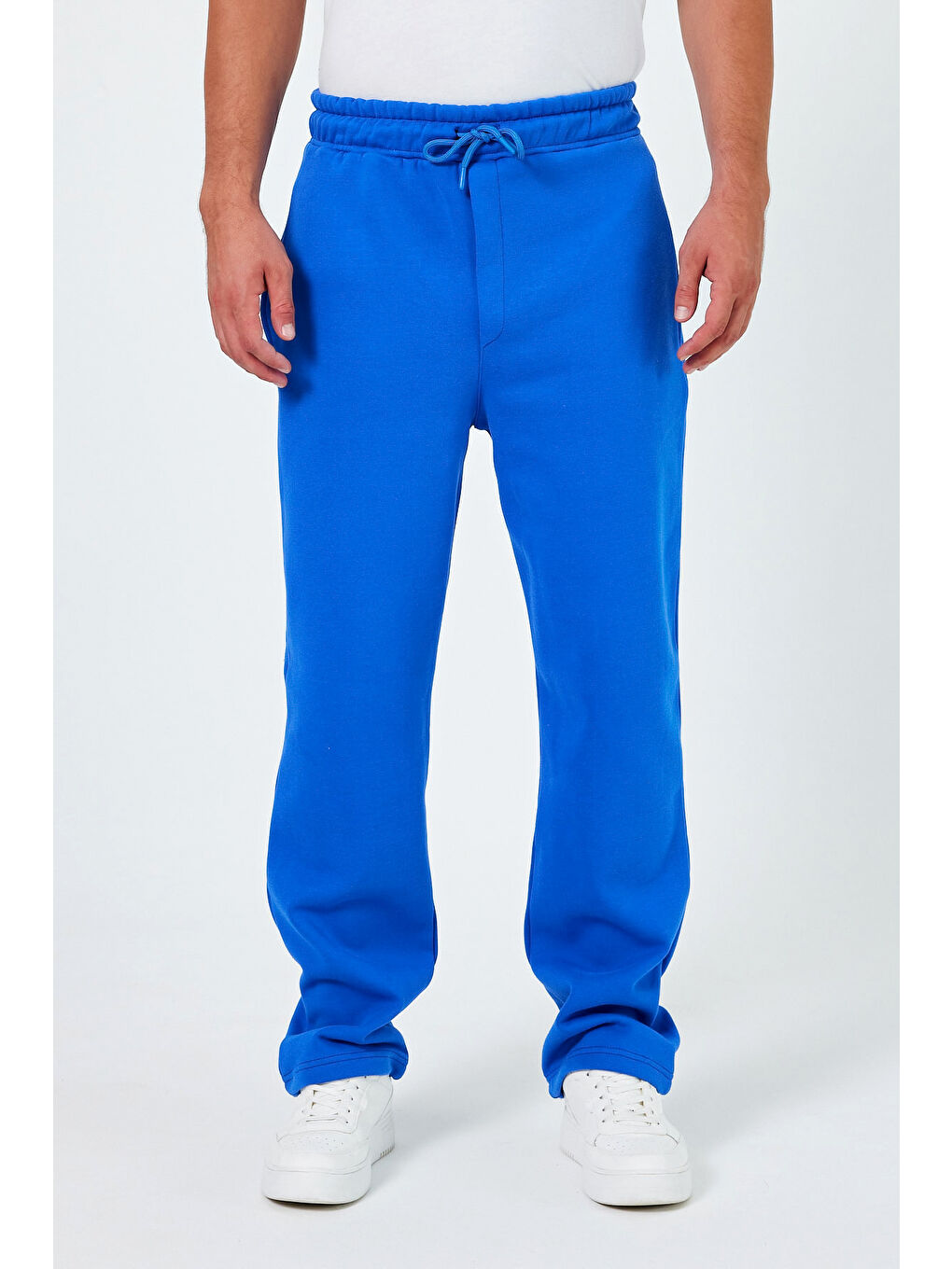 Mavi Erkek Baggy Geniş Paça Eşofman Alt