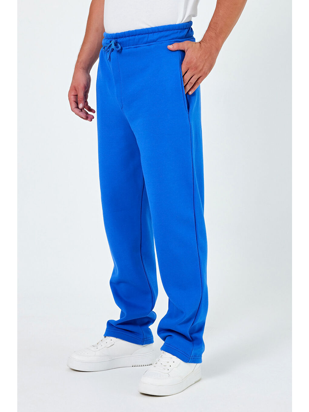 Mavi Erkek Baggy Geniş Paça Eşofman Alt-1