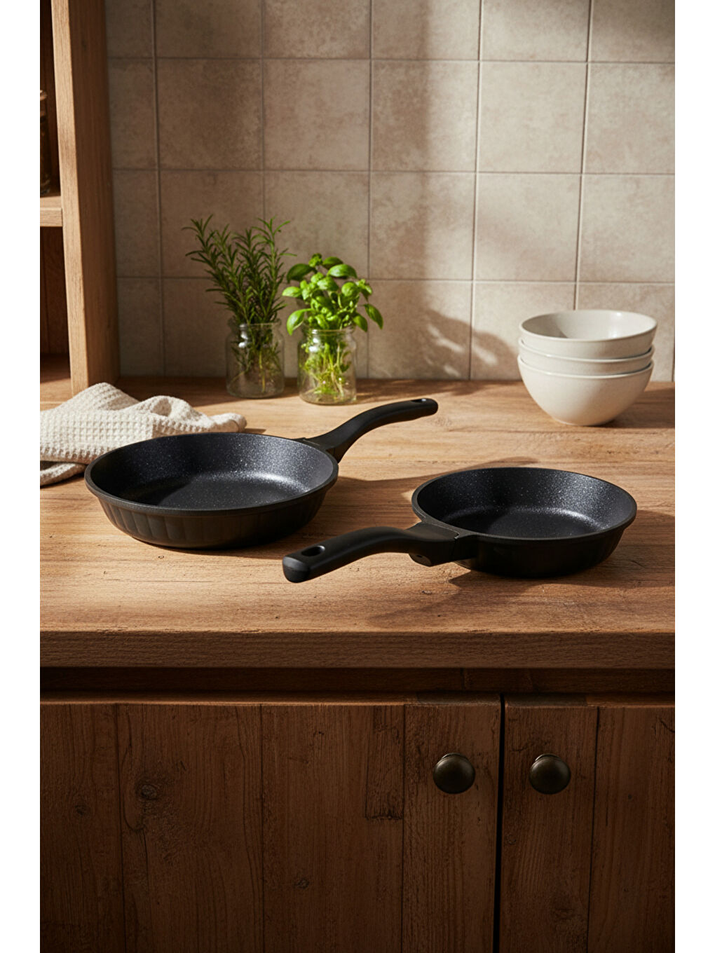 Siyah Olimpos 2'li Tava Seti 20 28cm-4