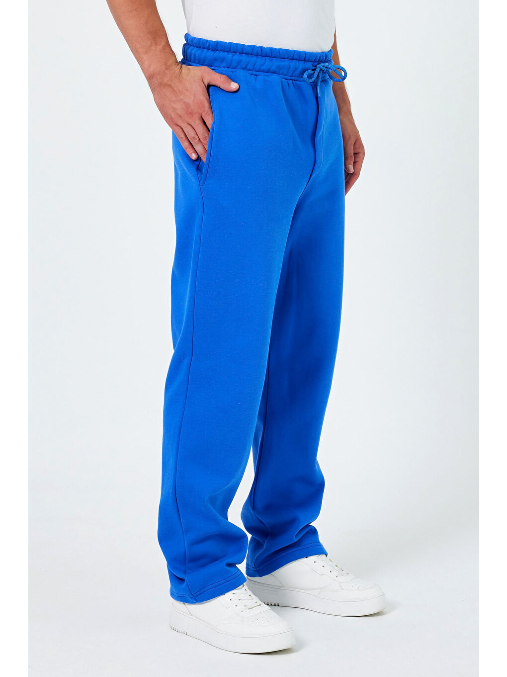 Mavi Erkek Baggy Geniş Paça Eşofman Alt-2