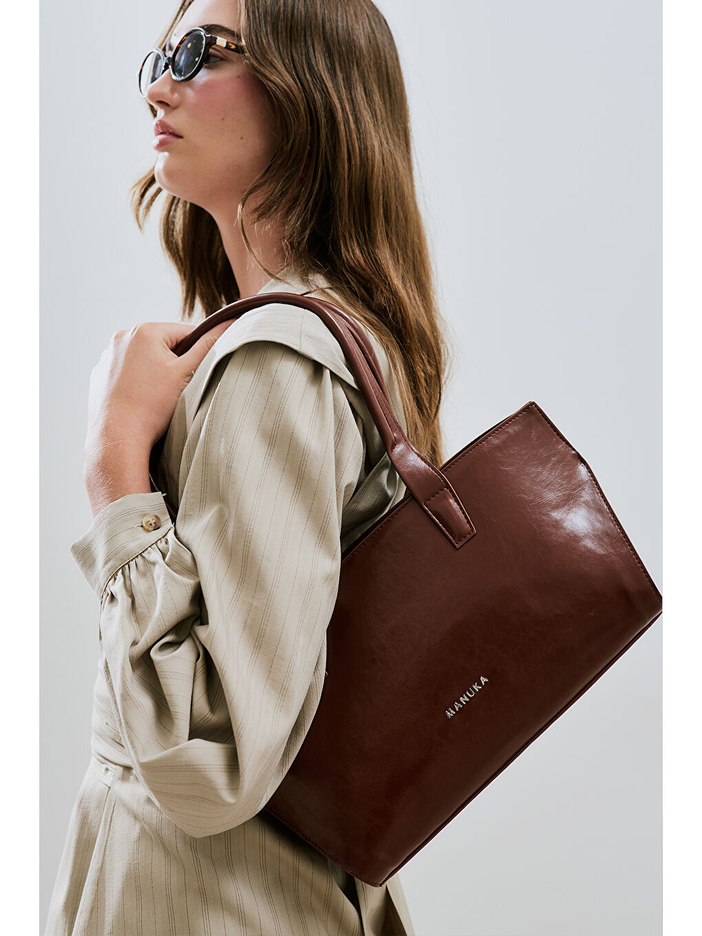 Kahverengi Ukıyo Omuz Çantası Chocolate Mousse-1