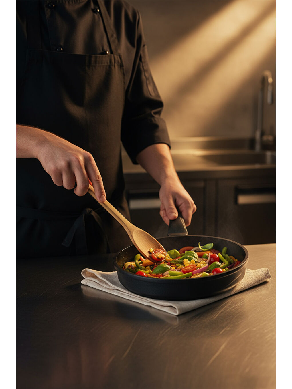 Arista 5 Parça Seramik Döküm Tencere Seti Siyah-3