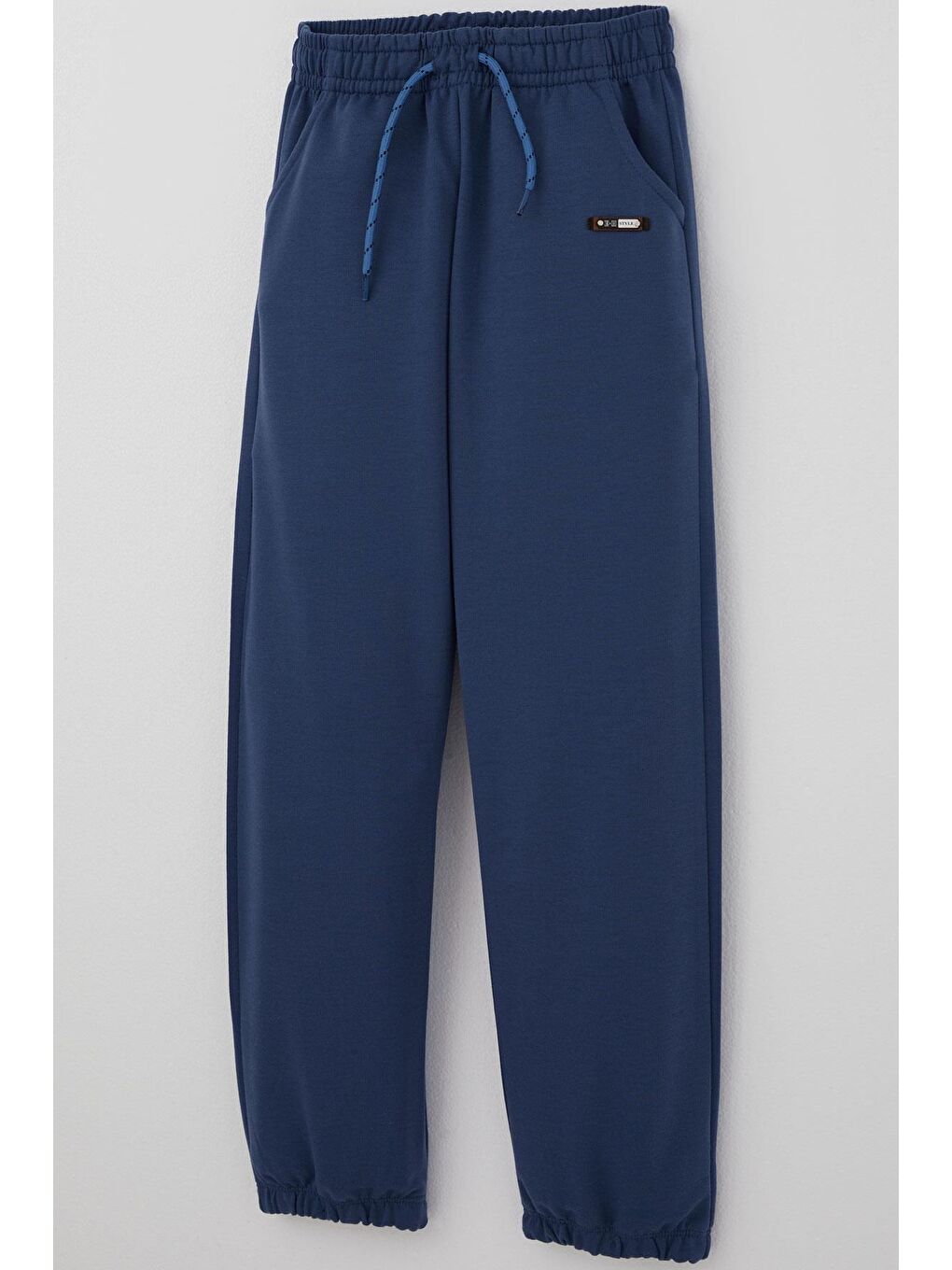 Erkek Çocuk Eşofman Altı Bağcık Aksesuarlı Arma Detaylı İndigo (4-7 Yaş)-2