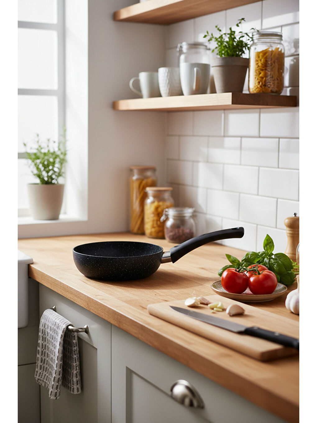 Melcor 9 Parça Granit Tencere Seti Siyah-3