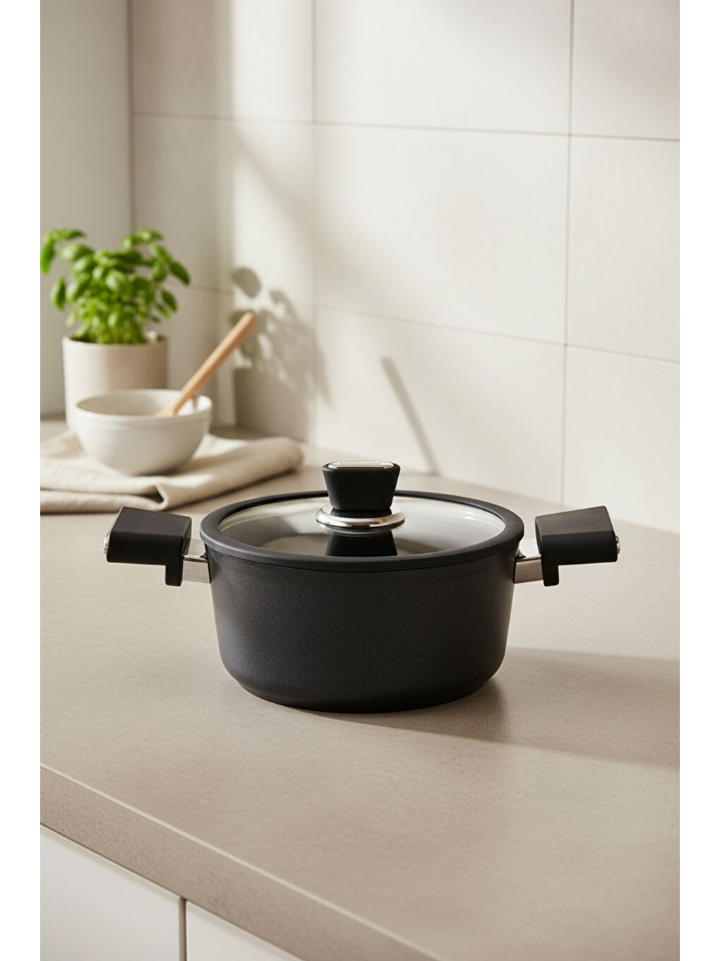 Siyah Mayasa 7 Parça Seramik Tencere Seti-2