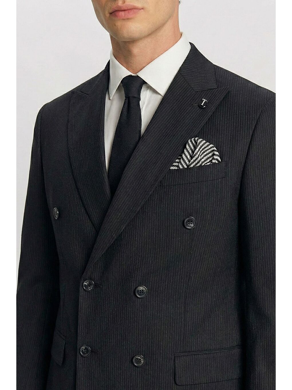 Giotelli Siyah %100 Kadife Kruvaze Yaka Fleto Cepli 6 Drop Erkek Takım Elbise-1