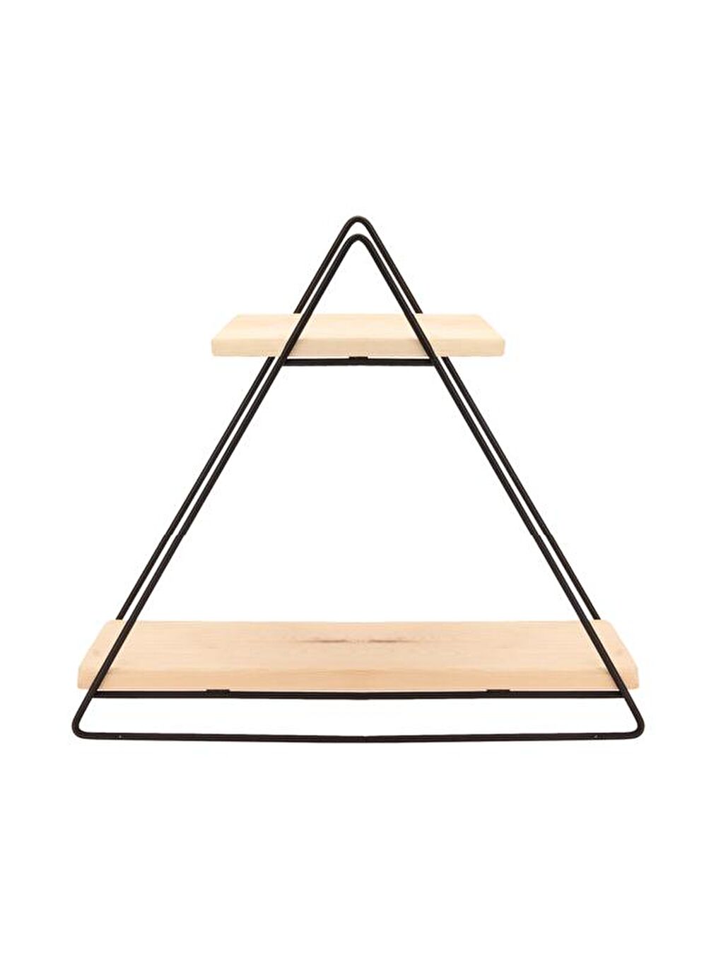 Karışık 2 Katlı Dekoratif Raf - Siyah / Bej - 37x36x14 cm-1