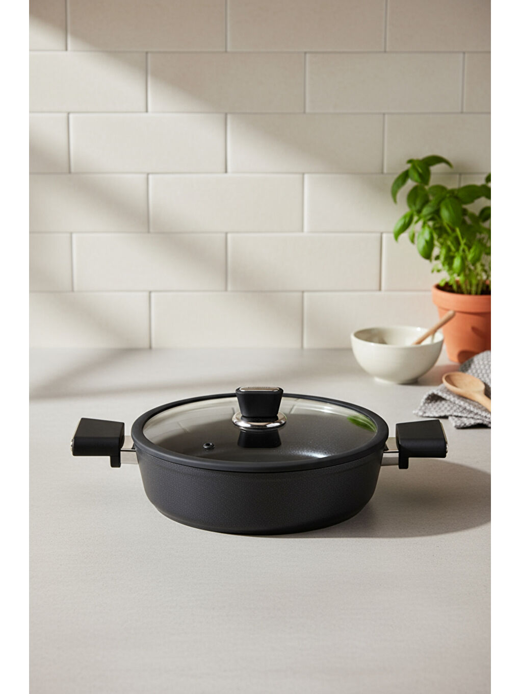 Siyah Mayasa 7 Parça Seramik Tencere Seti-4