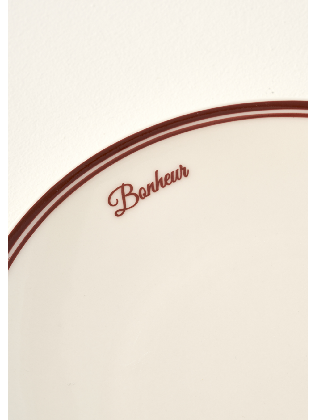 Bonheur Porselen 6'lı Pasta Tabağı Seti Bordo (21 cm)-2