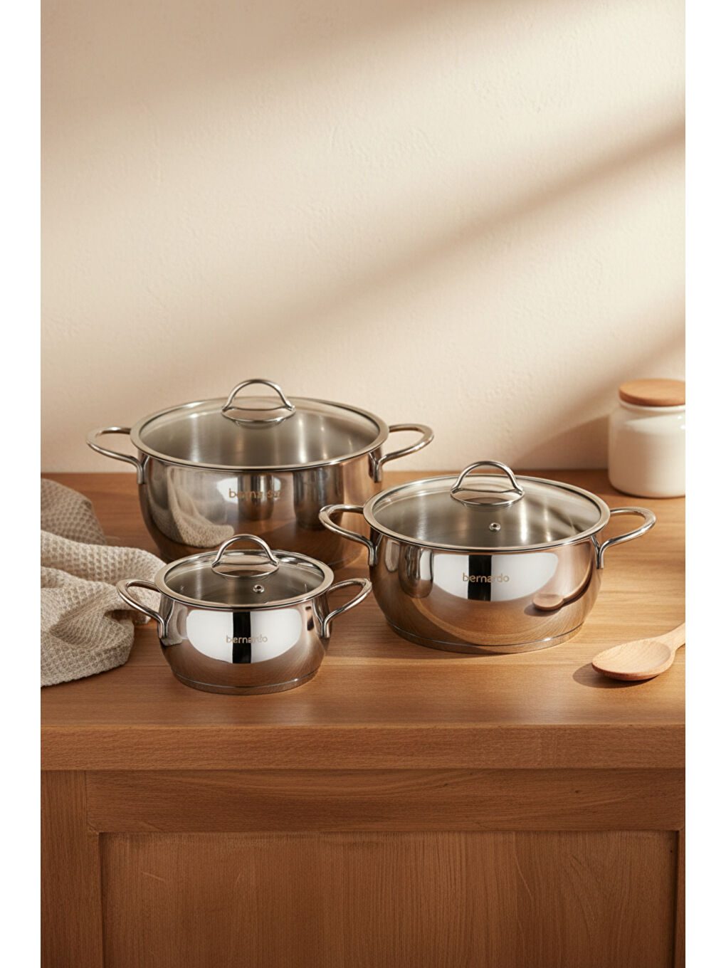 Gri Monde 6 Parça Yarı Küre Çelik Tencere Seti-2