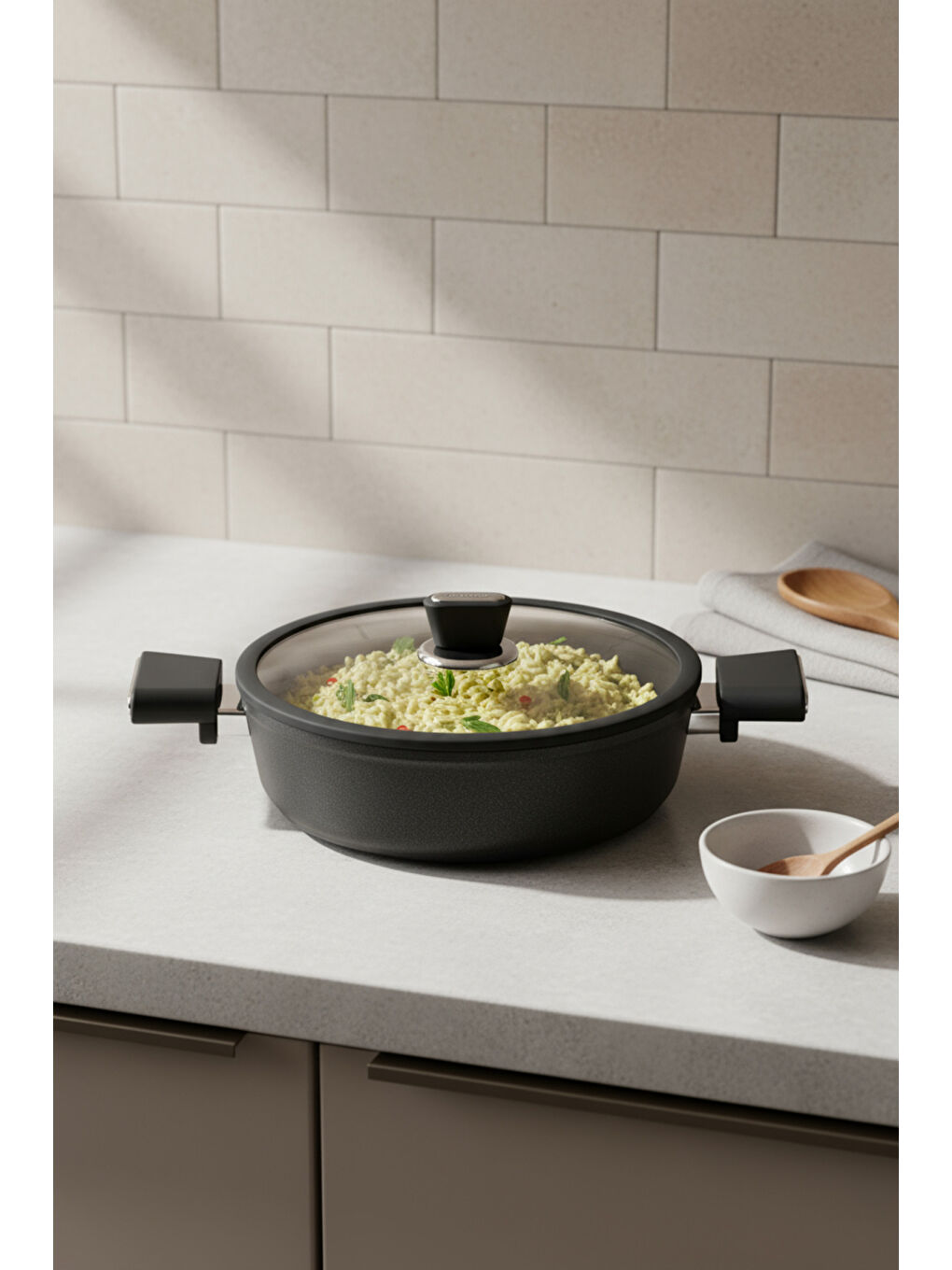 Siyah Mayasa 7 Parça Seramik Tencere Seti-5