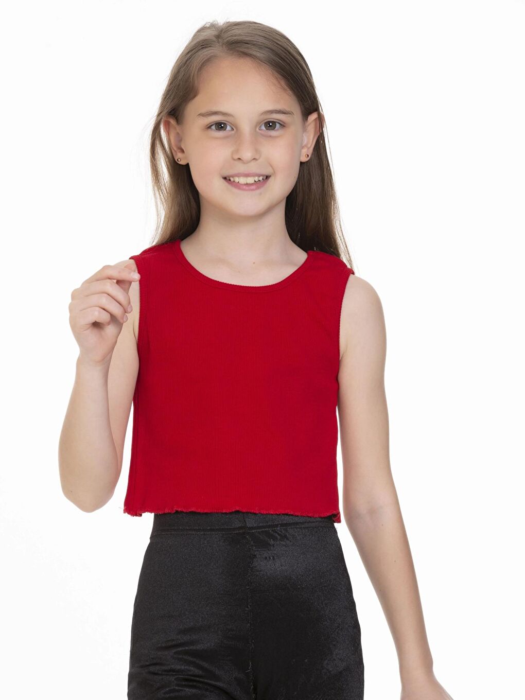 Kırmızı Baskısız Crop 6961