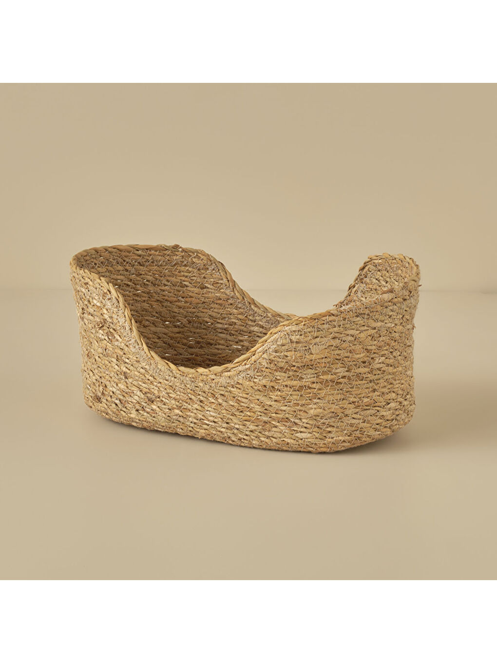 Bej Berry Oval Hasır Sepet Seti Naturel-1