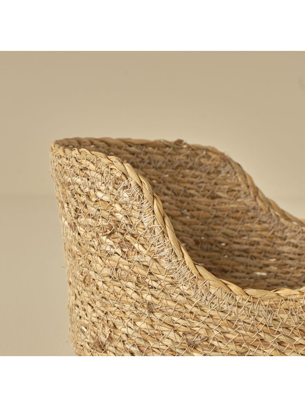 Bej Berry Oval Hasır Sepet Seti Naturel-4