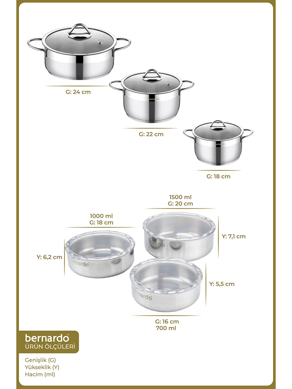 Gri Kayra 17 Parça Çelik Set-1