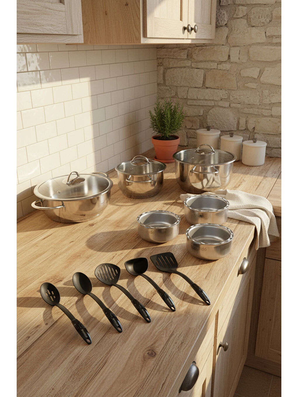 Gri Kayra 17 Parça Çelik Set-2