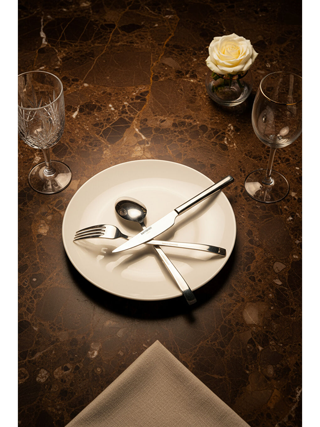 Gri Alya 36 Parça Çatal Kaşık Bıçak Seti-3