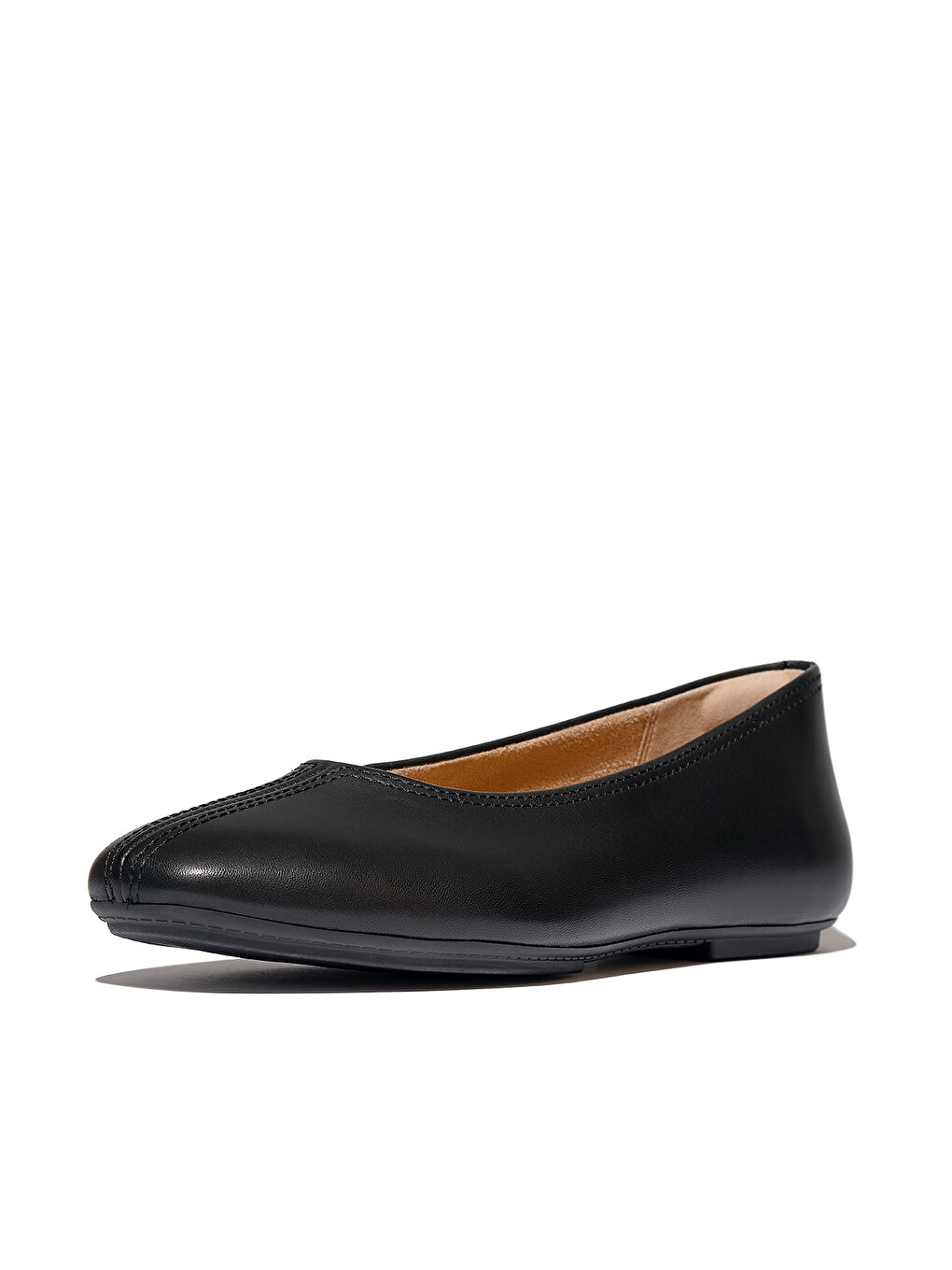 Siyah Kadın Babet A0P-001 DELICATO HIGH-CUT SOFT-LEATHER BALLET FLATS-2