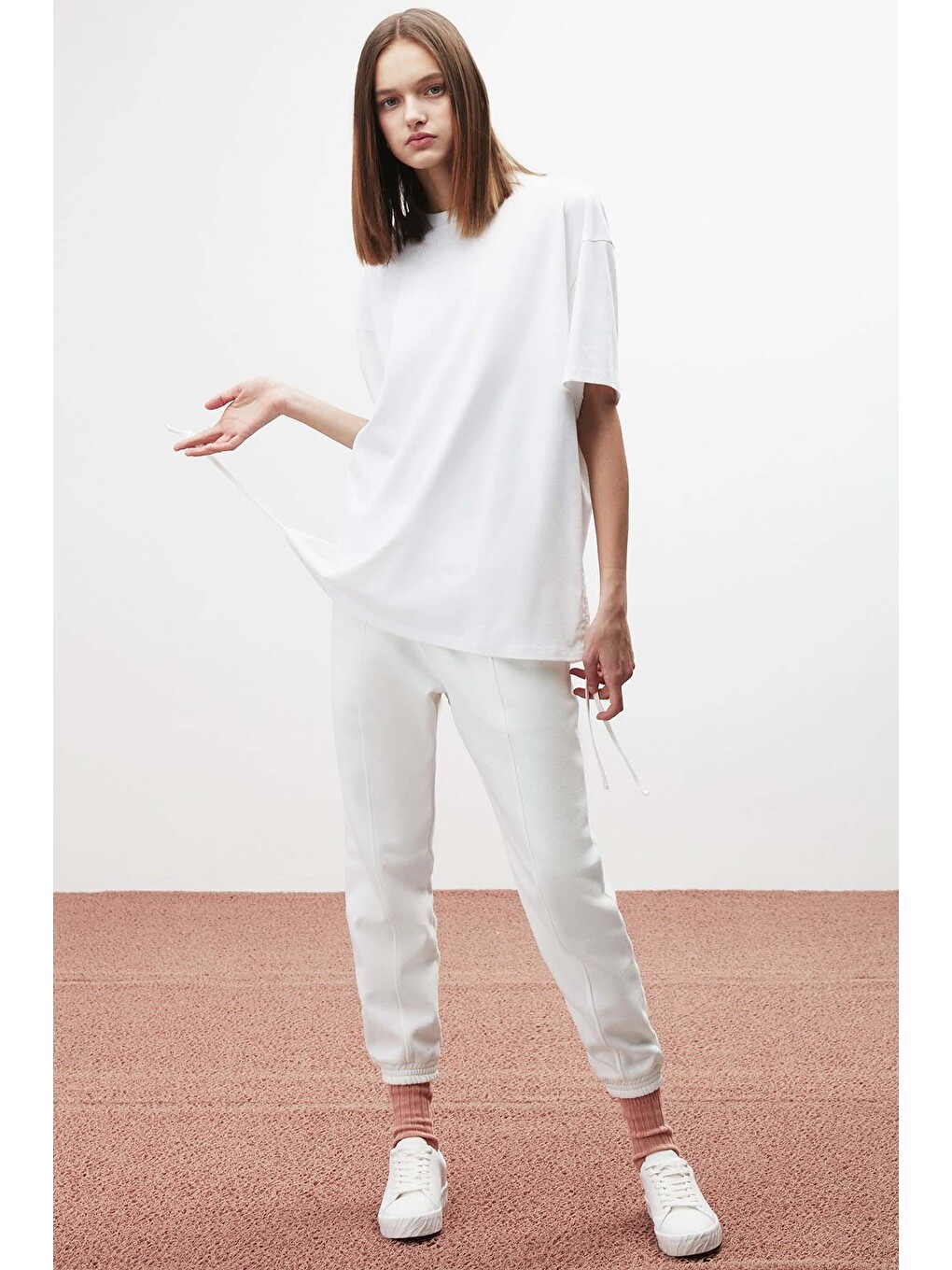 Pıece Oversize Beyaz T-shirt-1