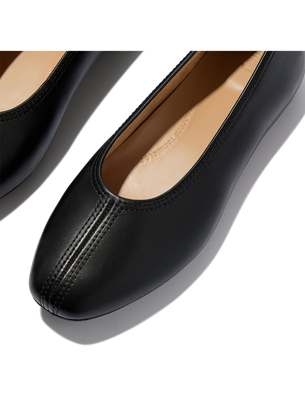 Siyah Kadın Babet A0P-001 DELICATO HIGH-CUT SOFT-LEATHER BALLET FLATS-3