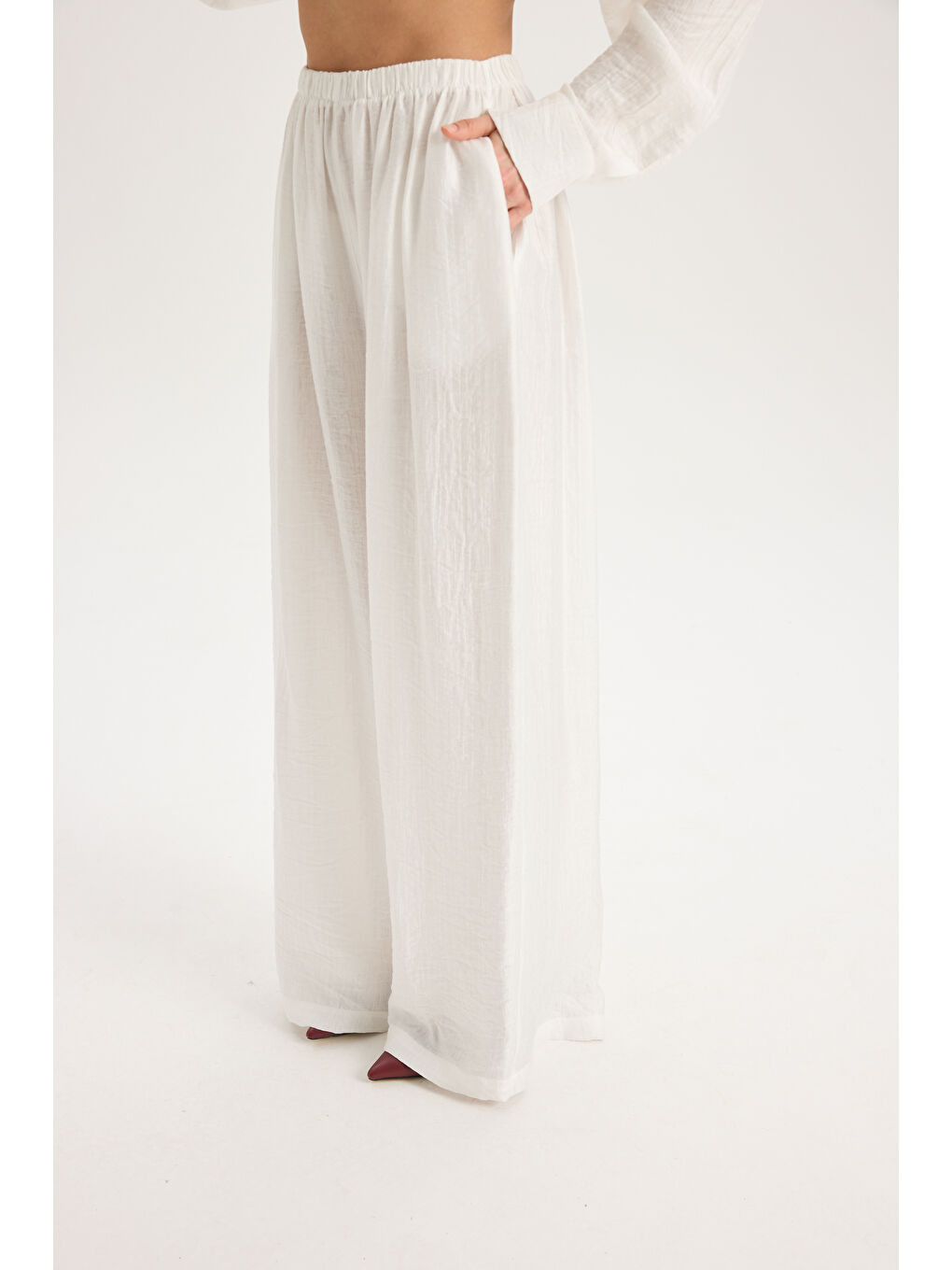 Hunter Rahat Kalıp Ekru Pantolon-2