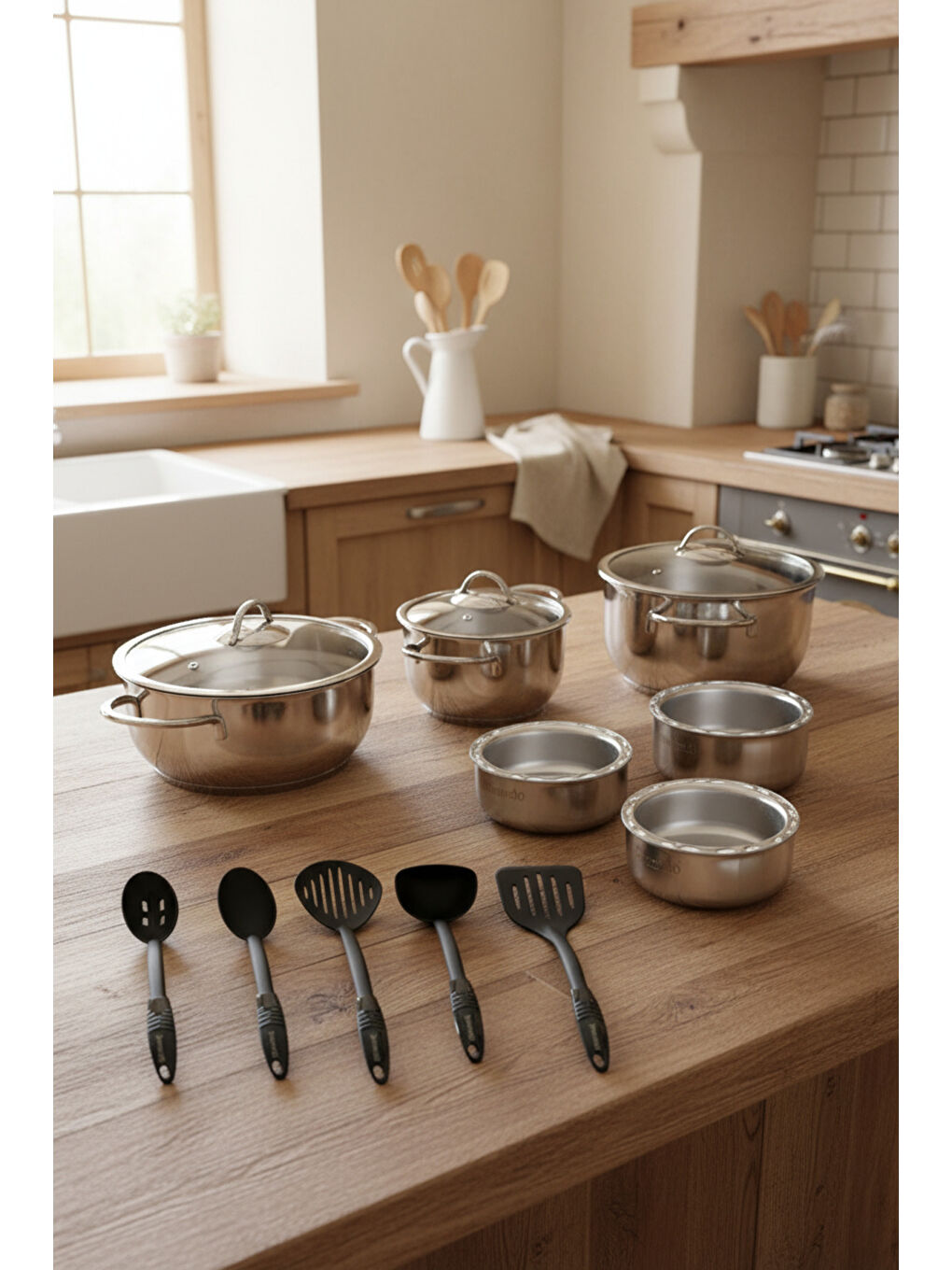 Gri Kayra 17 Parça Çelik Set-6