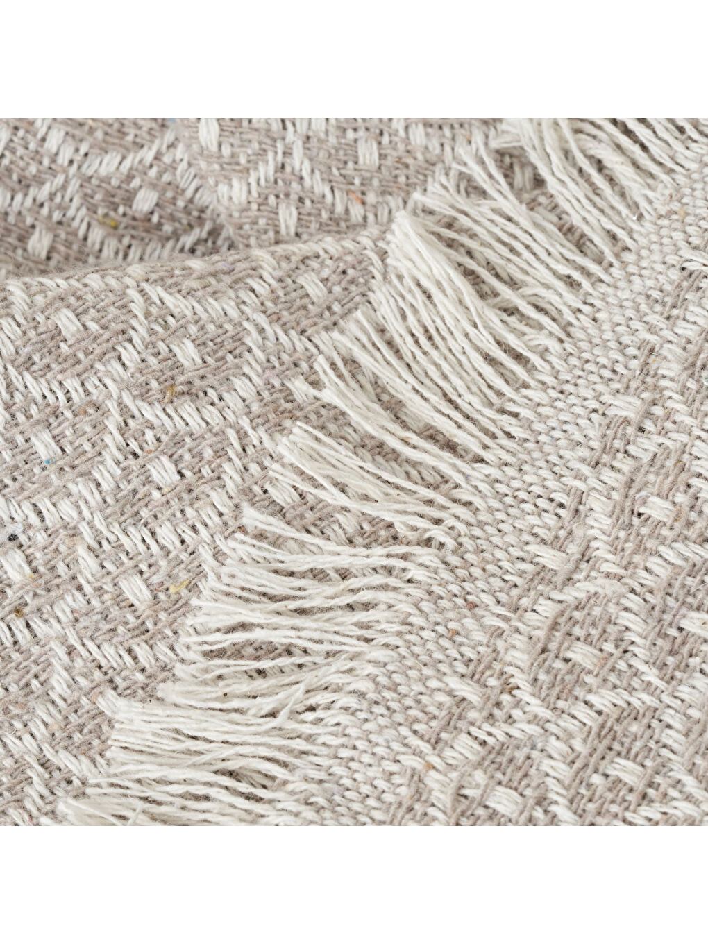 Aloha Pamuklu Çift Kişilik Yatak Örtüsü Bej (200x230 cm)-4