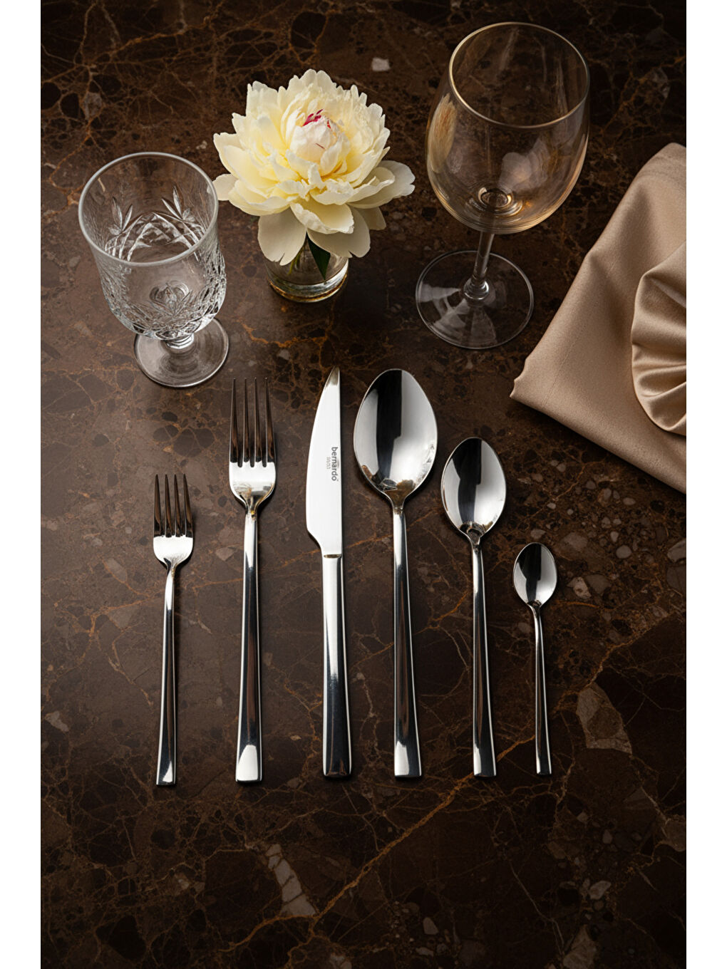 Gri Alya 36 Parça Çatal Kaşık Bıçak Seti-6