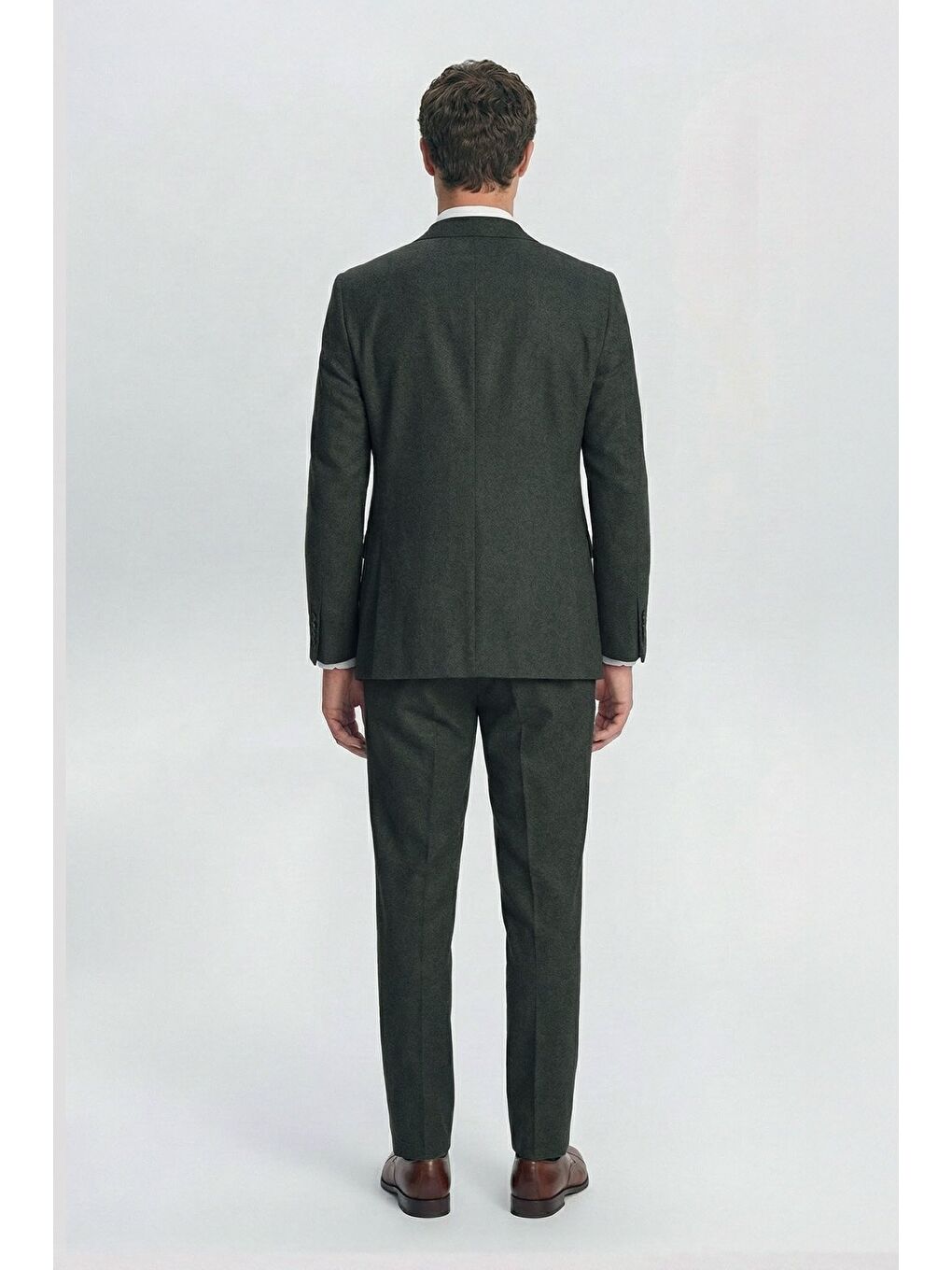 Giotelli Yeşil Triko Yelekli Sivri Yaka 6 Drop Düğmeli Tam Astarlı Erkek Takım Elbise-4