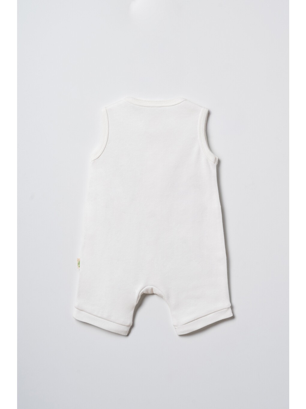Karışık Unisex Bebek Pamuklu Ekru 2'Li Kolsuz Tulum Seti - Desenli Ve Cepli-3