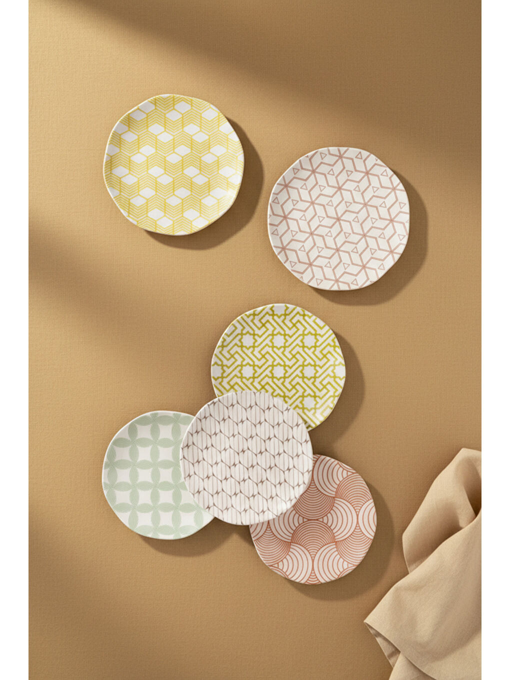 Karışık Melodi 6 Parça Pasta Takımı-3