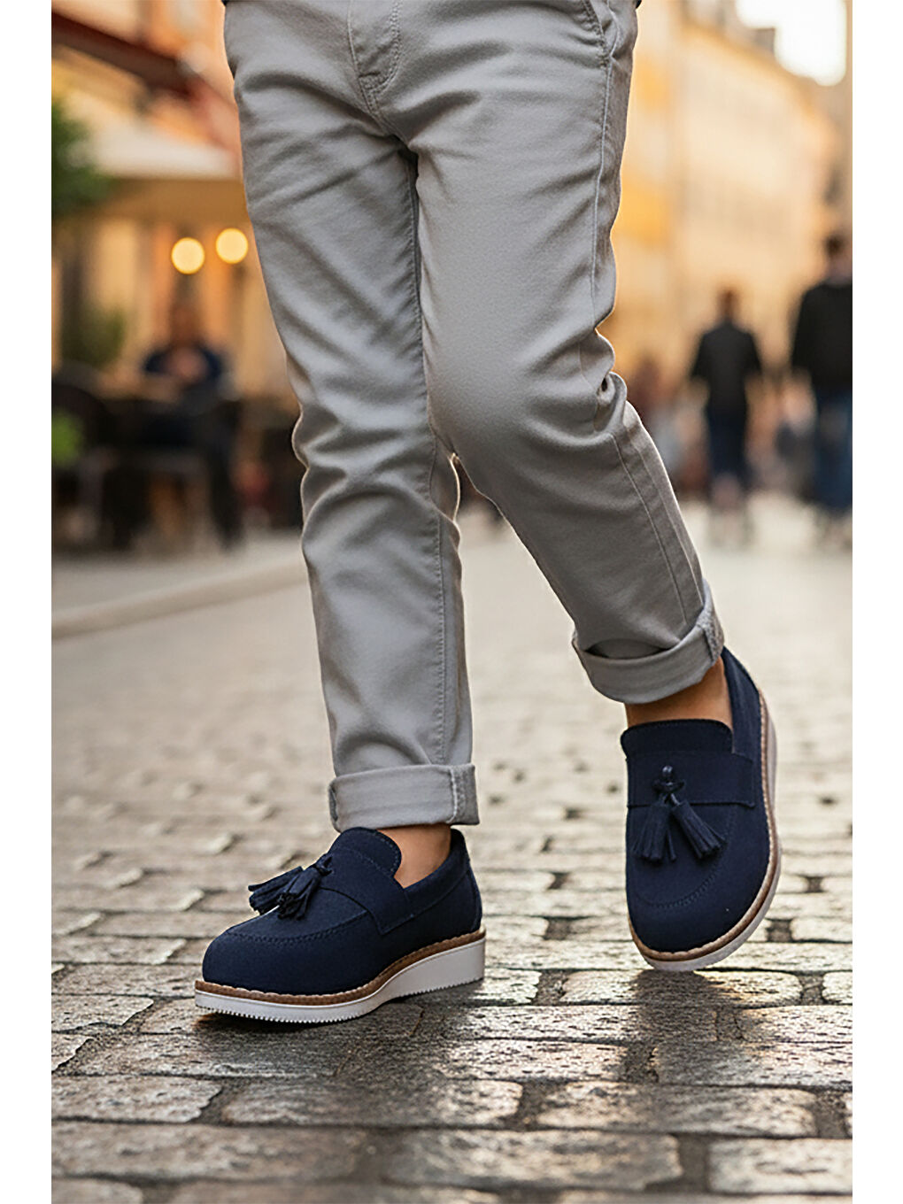 Lacivert Cision Süet Papyonlu Erkek Çocuk Okul Sünnet Ayakkabısı-3