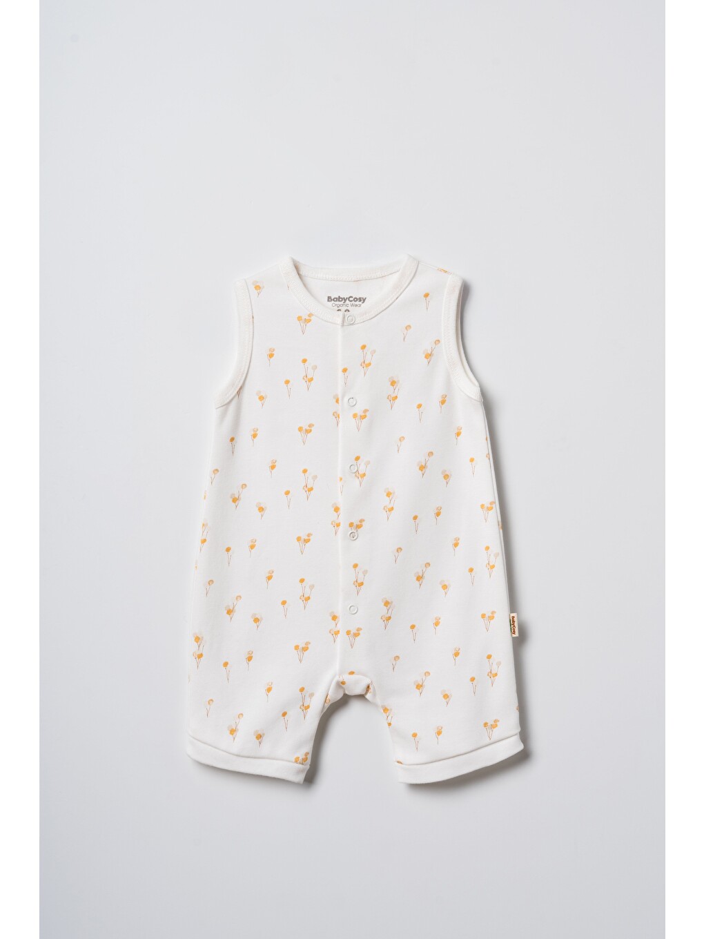 Karışık Unisex Bebek Pamuklu Ekru 2'Li Kolsuz Tulum Seti - Desenli Ve Cepli-4