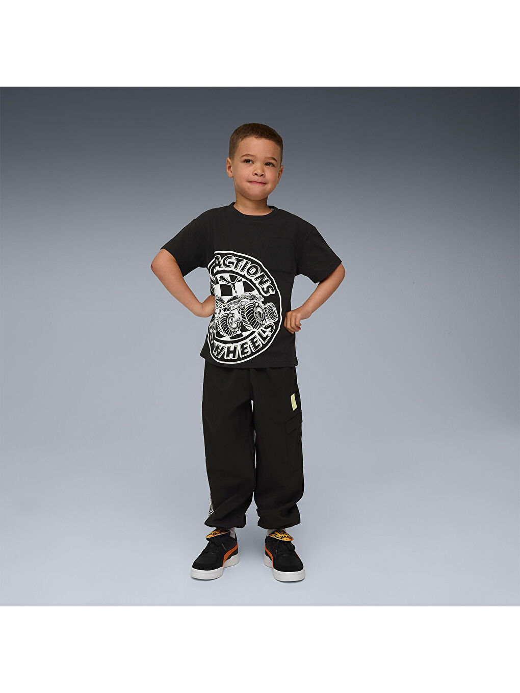 X Hot Wheels Erkek Çocuk Siyah Tişört-2
