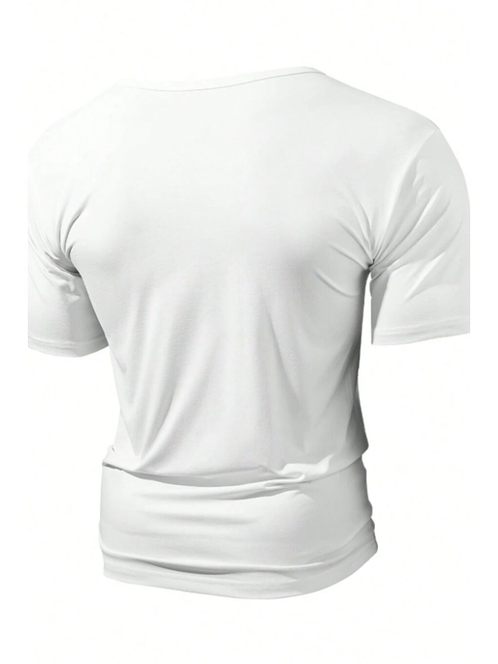 Beyaz Erkek Oversize Tişört Bisiklet Yaka Basic Salaş Kesim Günlük Casual Rahat Yazlık T-Shirt-2