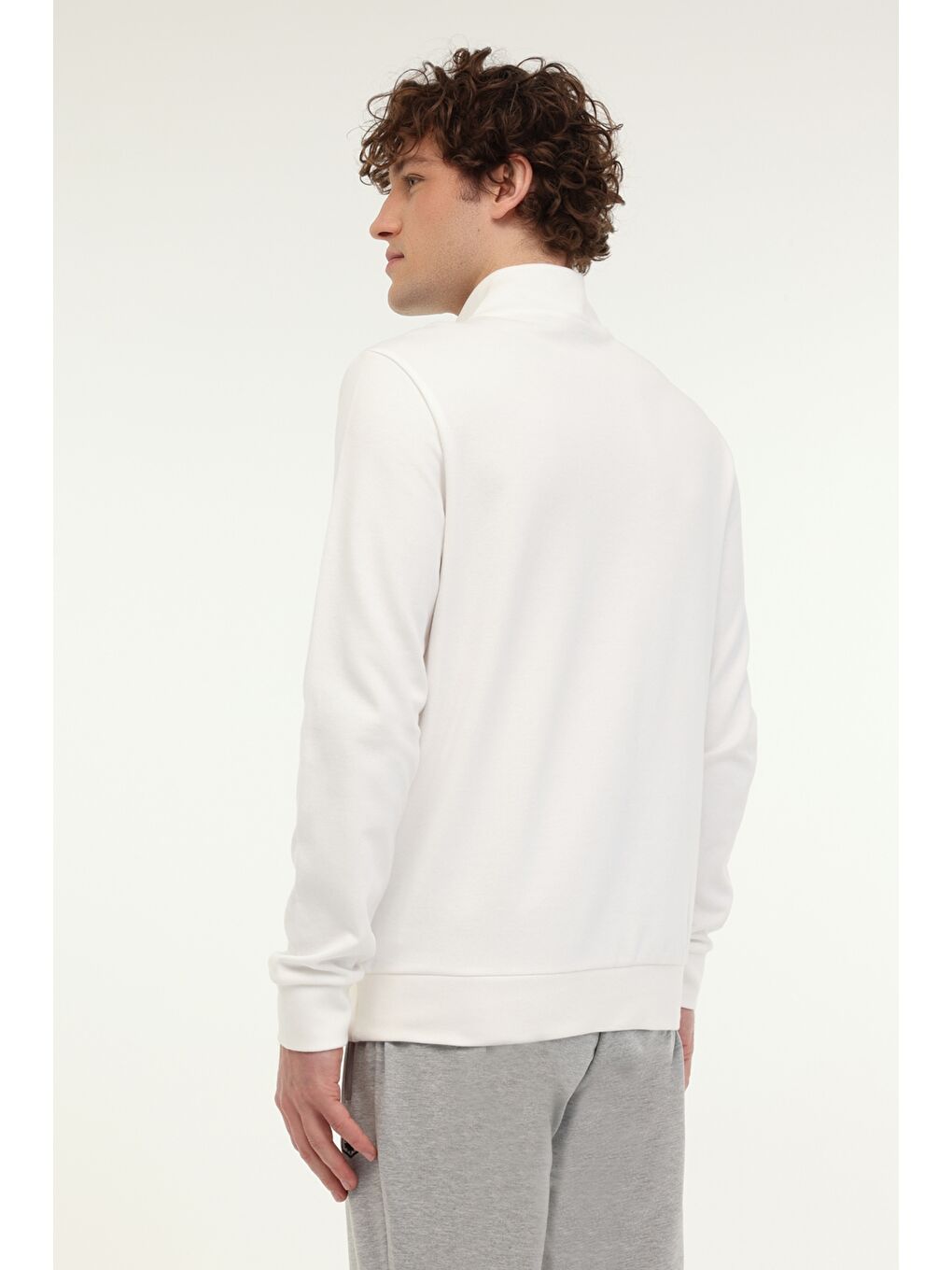 Bej Ekru Erkek Sweatshirt-1