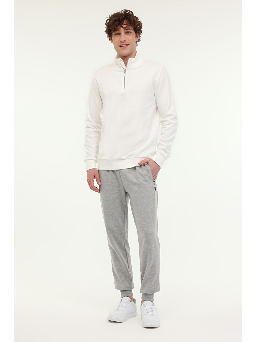 Bej Ekru Erkek Sweatshirt-2