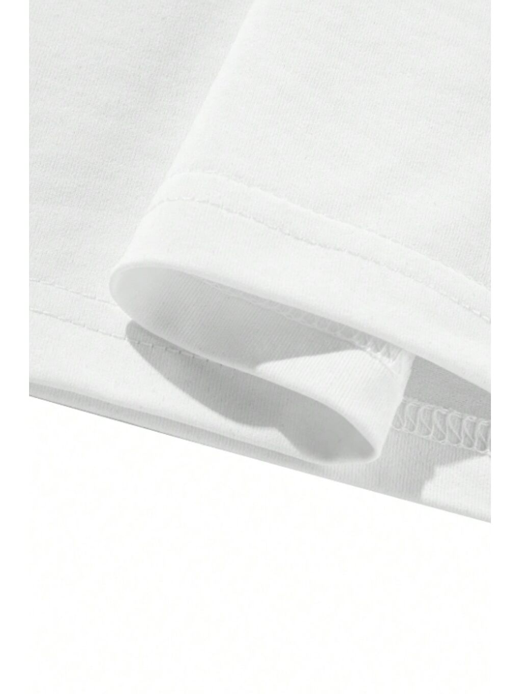 Beyaz Erkek Oversize Tişört Bisiklet Yaka Basic Salaş Kesim Günlük Casual Rahat Yazlık T-Shirt-3