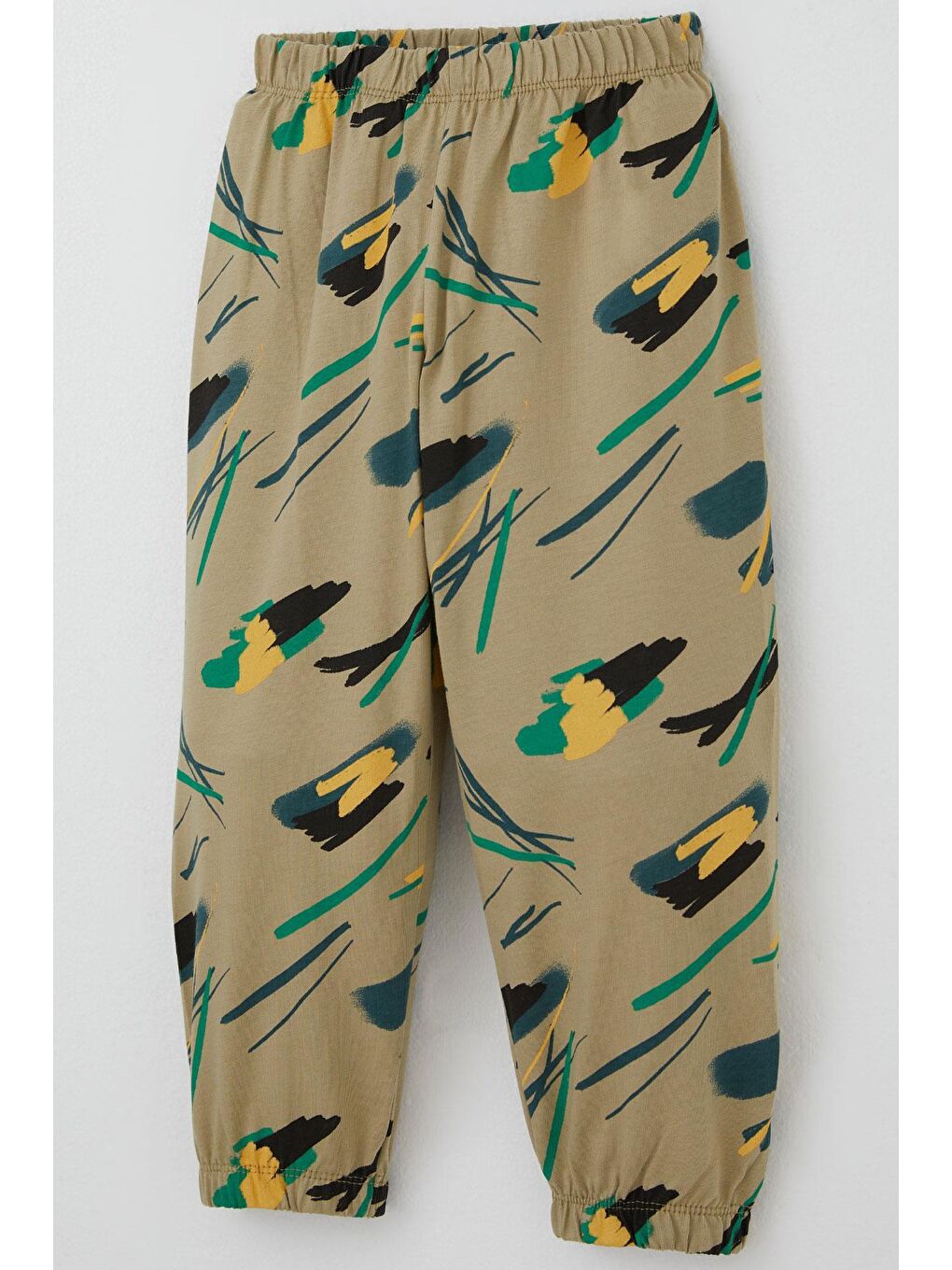 Erkek Bebek Pijama Takımı Renkli Fırça Vuruşu Haki Yeşil (9 Ay-3 Yaş)-7